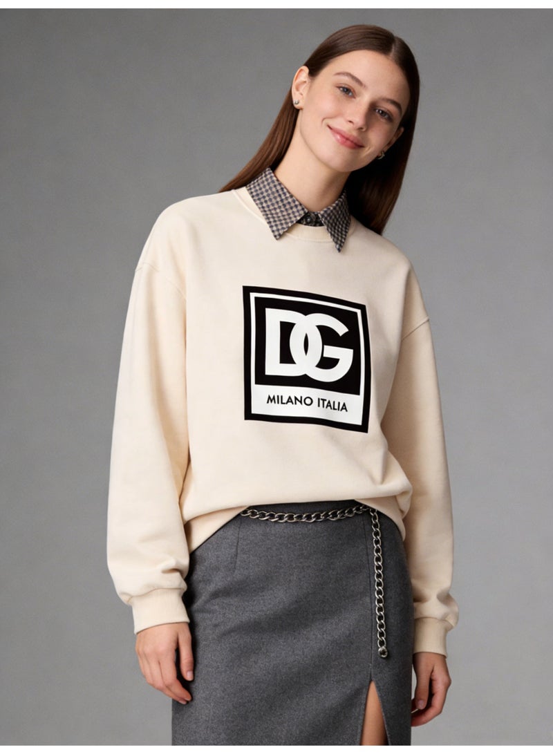 D&G 2026 New printed unisex T-neck sweatshirt, loose casual pullover for men and women, casual street wear. - Image 5